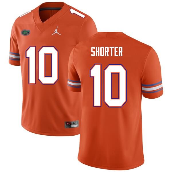 NCAA Florida Gators Justin Shorter Men's #10 Nike Orange Stitched Authentic College Football Jersey POH7764EZ